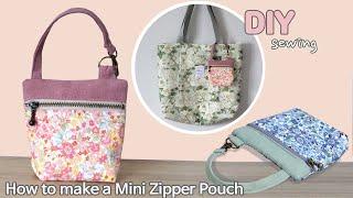 DIY 미니 키링 지퍼파우치 만들기 | 키링 파우치 | 동전지갑 | How to make a Mini Zipper Pouch | DIY Keyring Coin Purse