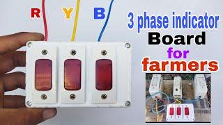 3 phase indicator board for 3 phase starter, Three phase indicator board, hr robotics