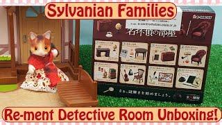 Does Re-ment work with Sylvanian Families? Re-ment Detective Room Unboxing, Scale Check and Set Up!