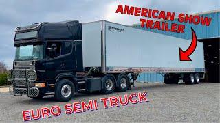 Hauling 53FT American Trailer with my SCANIA in the Mountains!