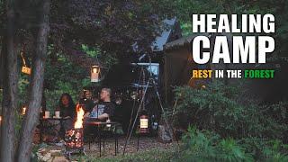 [Car-Camping] Healing Couple Camping VLOG | Tour our tents, camping kitchen and more!