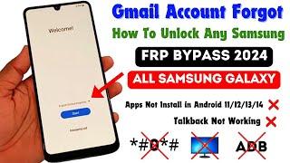 Without PC Samsung All Model Frp Bypass Android 11/12/13/14 | Gmail Lock Remove Samsung Frp Unlock