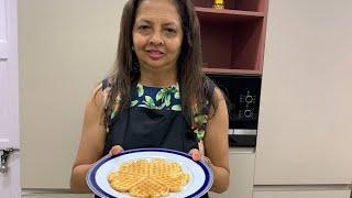 Eggless waffles by Renu Dalal