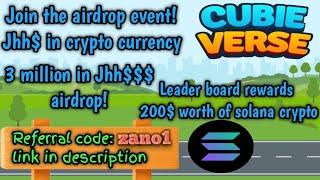 Coin Quest event| Jhh$$| Airdrop Reward| CubieVerse #mobilegame