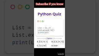 quiz for a python developer part #10 #python #quiz #pythonquiz #listinpython