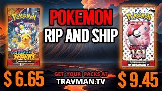 Pokemon Rip and Ship. Evolving Skies. 151 Surging Sparks All in stock! #pokemon #pokemoncards