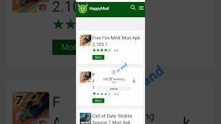 100  working app. #happy mod #free fire#newvideo #trending apk#dowloand