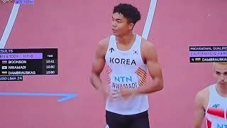 WORLD ATHLETICS U20 CHAMPIONSHIPS  LIMA 2024  Men 100m Heat 1  세계U20육상선수권대회 남자100m예선1조 #나마디조엘진