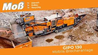 Mobile Brecheranlage GIPO 130 | Moß Abbruch-Erdbau-Recycling | Baustelle: Osmo Hallen Münster