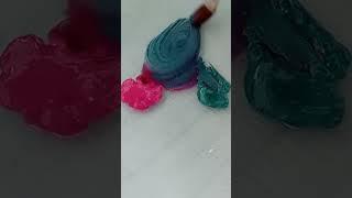 #short pink and green colour mix colour painting ideas tv