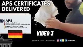 APS Certificate Delivered | Important Note for all who get APS Certificate | Unboxing APS