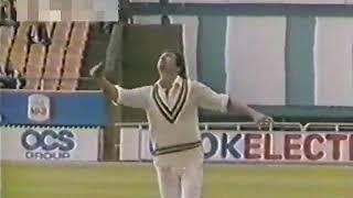 21 year old Wasim Akram gets out Tim Robinson caught by Imran Khan