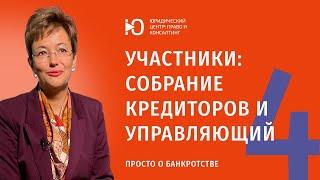 Часть 4: Кто участвует в банкротстве? Про собрание кредиторов и управляющего. Юрист по банкротству.