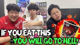 Japanese Takes on the Mamee Ghost Pepper Challenge! Malaysia’s Spiciest Cup Noodle Reaction!