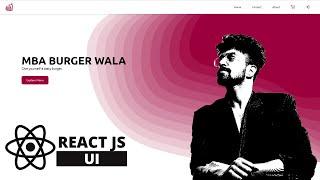 MBA Burger Wala UI, REACT JS, MERN STACK PROJECT, Passport.Js Google Auth with React