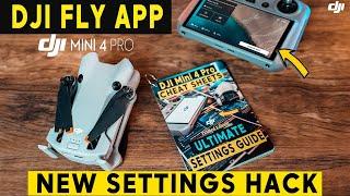 DJI FLY UPDATE SETTINGS GUIDE - DJI Mini 4 Pro