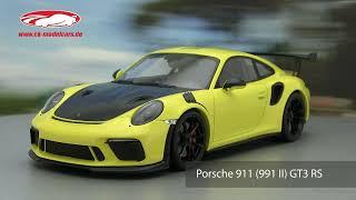 ck-modelcars-video: Porsche 911 (991 II) GT3 RS 2019 gelb schwarze Felgen Minichamps