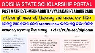 State Scholarship Odisha | Post Matric Scholarship 2024-25 | post matric scholarship  update 2024