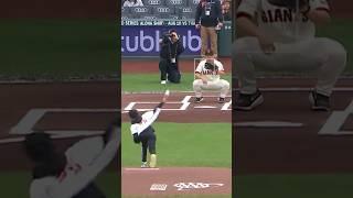 This kid brought the stadium to its feet with this first pitch 