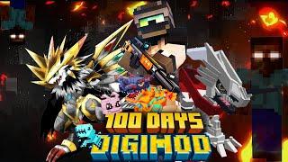 I Survived 100 Days in Digital Monsters World in Minecraft