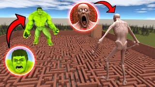 GIANT SCP-096 VS HULK IN MAZE? In Garry's Mod