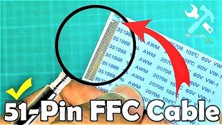 DIY - How to Fix Broken Flexible Flat Ribbon Cable || Fix FFC Cable || Repair Ribbon Cable || 51-pin