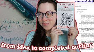 From IDEA to FULL OUTLINE! | a writing vlog following Romancing the Beats