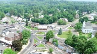 East Longmeadow Rotary,  East Longmeadow MA Aerial View