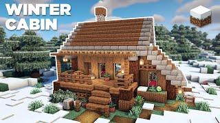 Winter Cabin Tutorial ️ | How to Build a Cozy Winter House | Minecraft