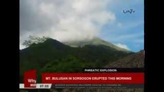 Mt. Bulusan in Sorsogon erupted this morning