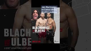 Jan Blachowicz vs Carlos Ulberg, UFC London, March 22nd #mma #fight #fighting #ufc