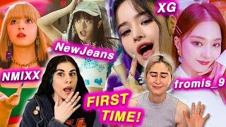 FIRST TIME Reacting to NewJeans, XG, NMIXX, fromis_9! (OMG, MASCARA DICE, DM)