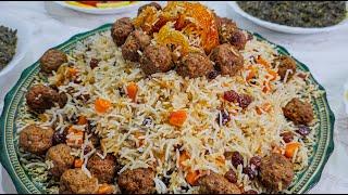 Afghan Kofta Kabab Pulao کوفته پلو خوشمزه به روش آشپزخانه مزار 