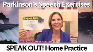 Parkinson's Speech Exercises: Niagara Falls