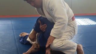 JUJI GATAME attack their back;     by Sensei Koji KOMURO