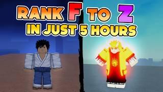 (Noob To Pro) Rank F To Z IN JUST 5 HOURS! | The Hunt Event | Shindo Life