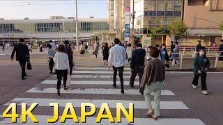 【4K Japan】The Capital City of Toyama Prefecture in the Evening | The Center of Japan