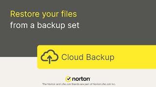 How do I restore my files from a backup set?