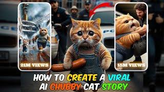 How to Create A Viral AI Chubby Cat Story | Viral AI Cat and Kitten Story Tutorial #viralcat