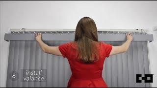 Chicology Home | Cordless Vertical Blinds Tutorial - Install Valance + Demo (Step 6/6)