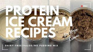 Dairy-Free Ninja Creami Protein Ice Cream plus Mix-ins | No pudding mix | Vanilla is vegan!