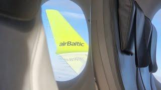 airBaltic Airbus A220-300 landing to Tallinn (TLL/EETN)