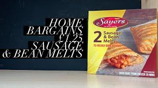 Sayers Sausage & Bean Melts Review , Sayers Bakery Liverpool , British Junk Food Review