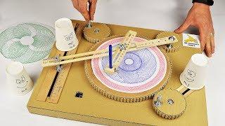 How To Make Mini Drawing Machine From Cardboard (mr. hotglue's family)