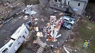 Tornado in Bellevue damages RV park before crossing Mississippi River