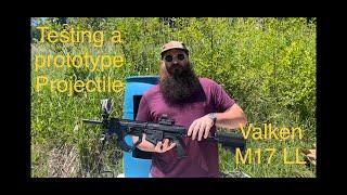 Testing my prototype less lethal projectiles with the valken m17.