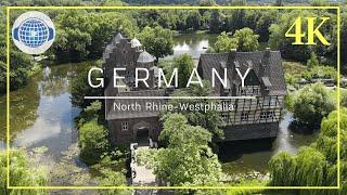 4K drone footage of North Rhine Westphalia Germany and soothing music. 4K Ultra HD Quality & Sound