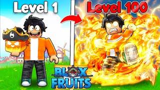 Ugrading FLAME Fruit From LEVEL 1 to LEVEL 100 in BLOX FRUIT