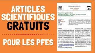 Trouver des articles scientifiques gratuits pour vos rapports de recherche (PFE, PhD, article..)