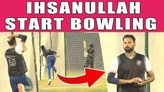 Ihsanullah bowling in Pak team practice camp for NZ tour with net bowlers